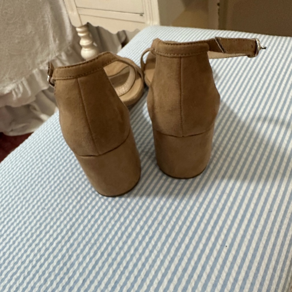 Suede strappy heels